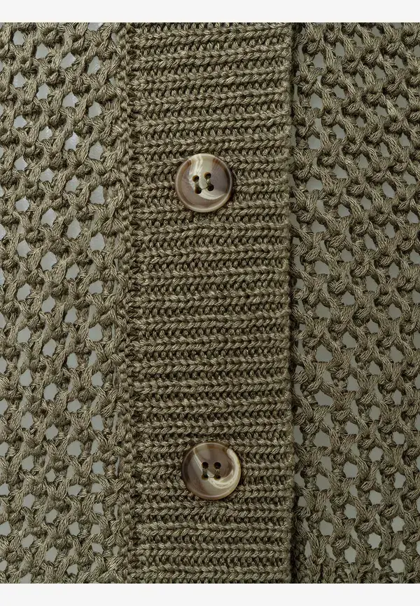 More & More Ajour Cardigan, Soft Reed Green, Sommer-Kollektion