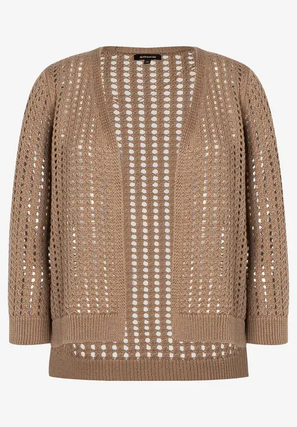 More & More Ajour Cardigan, Soft Toffee, Sommer-Kollektion