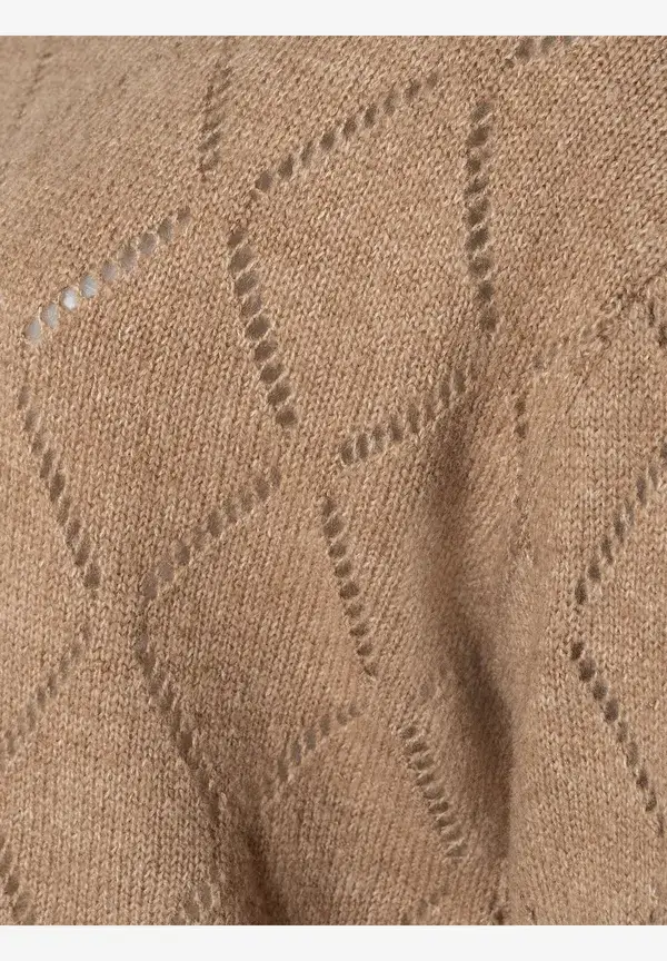 More & More Ajour-Pullover, Beige Macchiato, Herbst-Kollektion