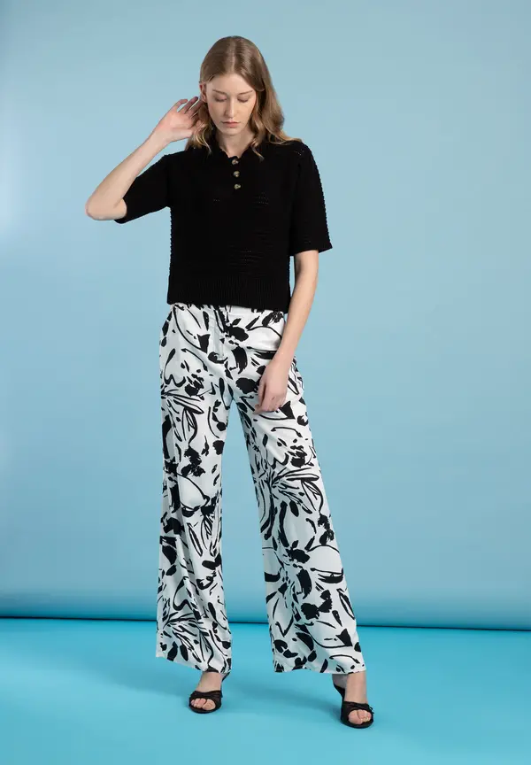 More & More Ajour Pullover Mit Kragen, Schwarz, Frühjahrs-Kollektion