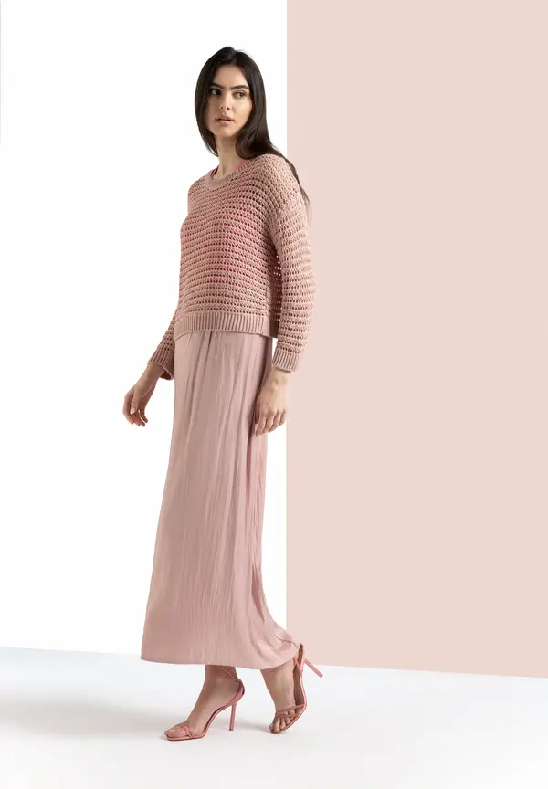 More & More Ajour Pullover, Powder Rose, Sommer-Kollektion