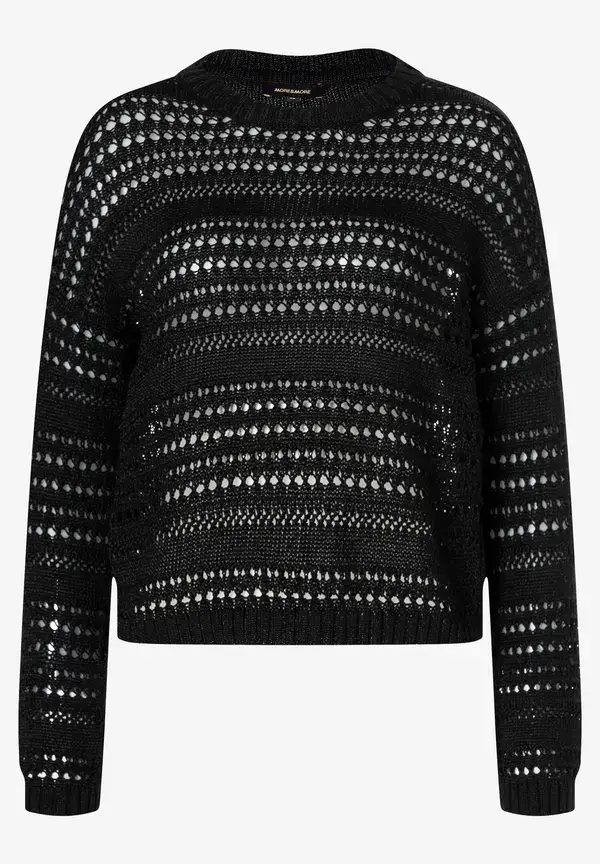 More & More Ajour-Pullover, Schwarz, Frühjahrs-Kollektion