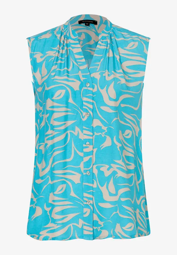 More & More ärmellose Bluse, Abstrakter Flowerprint, Frühjahrs-Kollektion