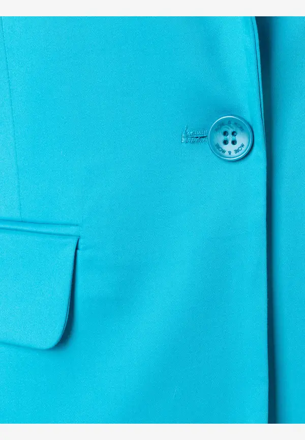 More & More Baumwoll-Satin Blazer, Türkis, Frühjahrs-Kollektion