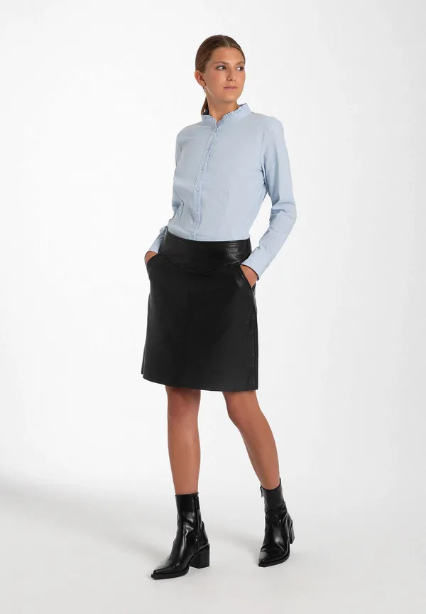 More & More Baumwoll/Stretch Bluse, Hellblau, Herbst-Kollektion