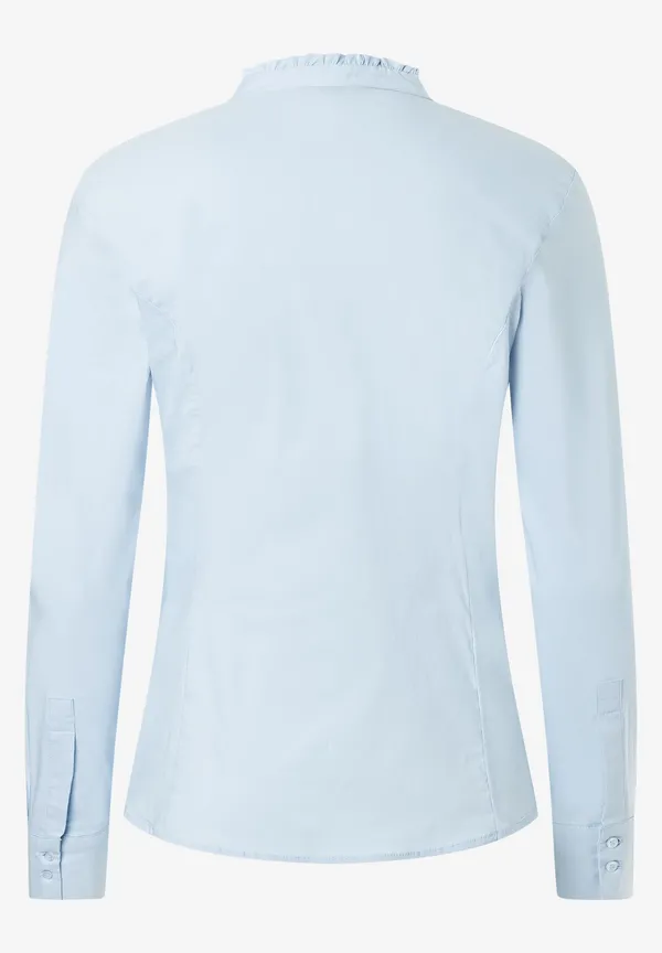 More & More Baumwoll/Stretch Bluse, Hellblau, Herbst-Kollektion