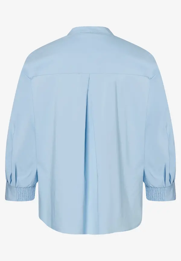 More & More Baumwoll/Stretch Bluse, Light Skyblue, Frühjahrs-Kollektion