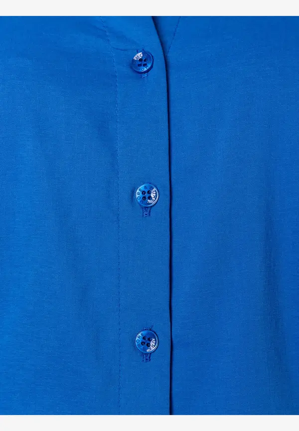 More & More Baumwoll/Stretch Bluse, Magic Blue, Sommer-Kollektion