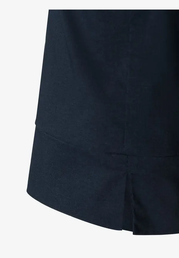 More & More Baumwoll/Stretch Bluse Mit Stehkragen, Marine, Sommer-Kollektion