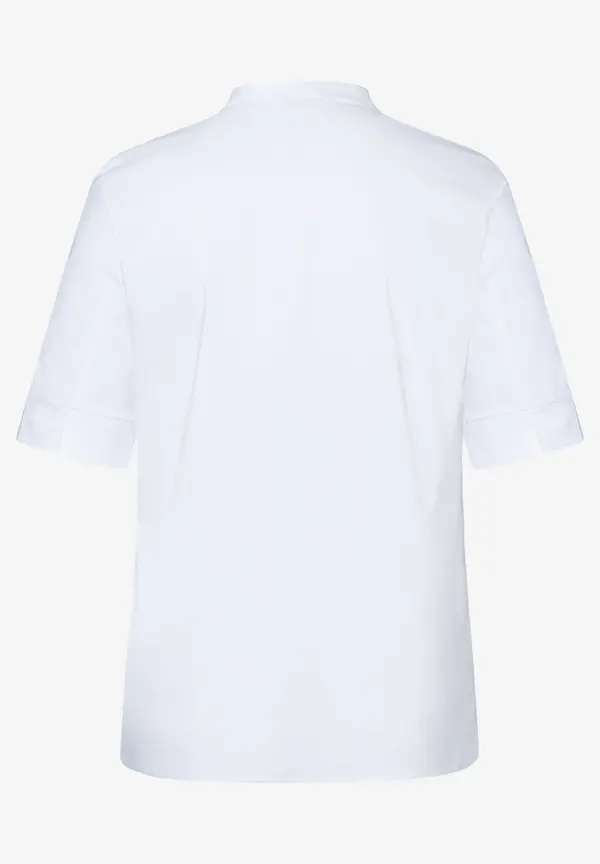 More & More Baumwoll/Stretch Bluse Mit Stehkragen, Weiß, Sommer-Kollektion