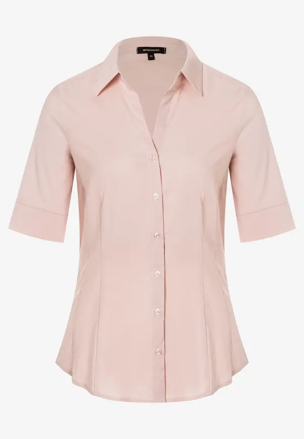 More & More Baumwoll/Stretch Bluse, Powder Rose, Sommer-Kollektion