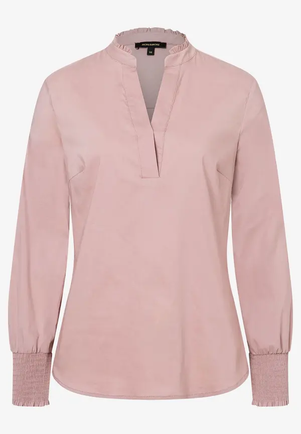 More & More Baumwoll/Stretch Bluse, Rosa, Herbst-Kollektion
