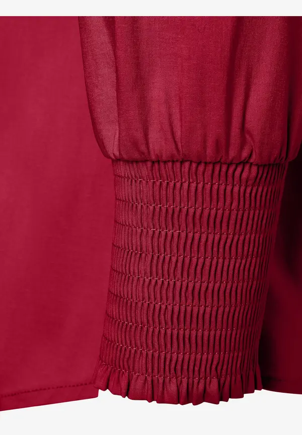 More & More Baumwoll/Stretch Bluse, Rot, Herbst-Kollektion