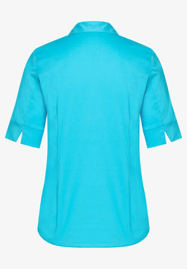 More & More Baumwoll/Stretch Bluse, Türkis, Frühjahrs-Kollektion