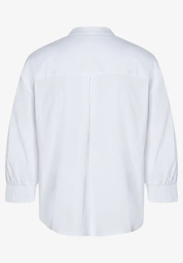 More & More Baumwoll/Stretch Bluse, Weiß, Frühjahrs-Kollektion