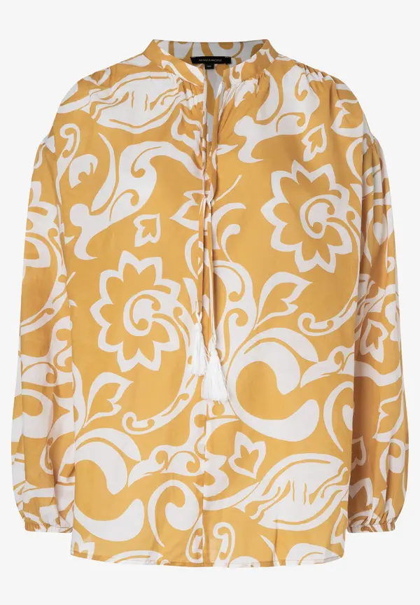 More & More Baumwollbluse, Gelb/weiß, Sommer-Kollektion