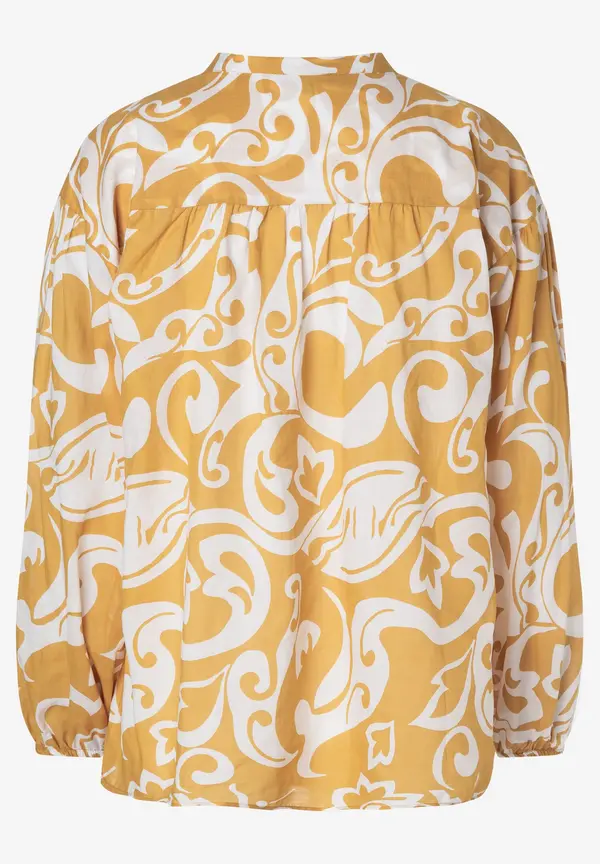 More & More Baumwollbluse, Gelb/weiß, Sommer-Kollektion