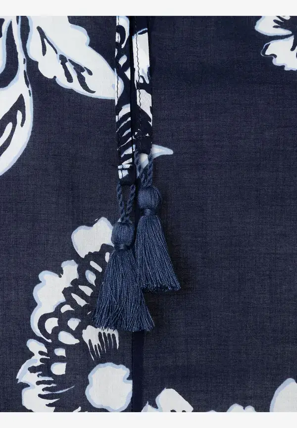 More & More Baumwollbluse, Marine/weiß, Frühjahrs-Kollektion