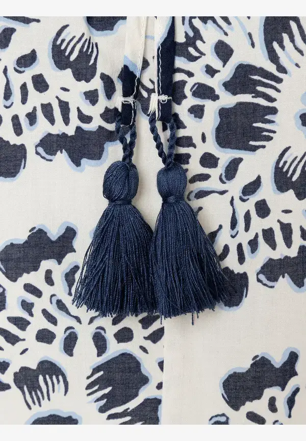 More & More Baumwollbluse, Weiß/marine, Frühjahrs-Kollektion