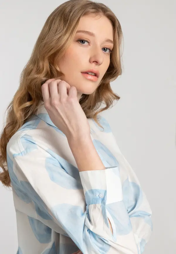 More & More Baumwollbluse, XL-Dots, Frühjahrs-Kollektion