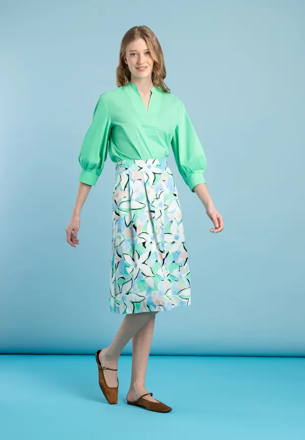 More & More Baumwollrock, Blumenprint, Frühjahrs-Kollektion