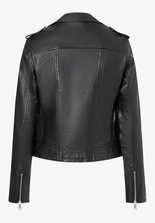 More & More Biker-Lederjacke, Schwarz, Herbst-Kollektion
