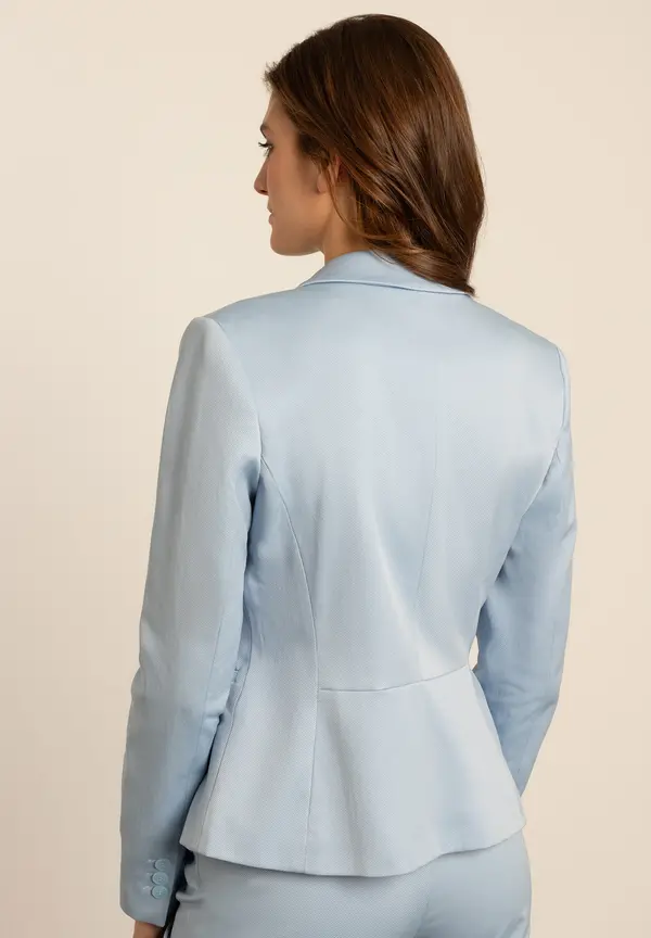 More & More Blazer Mit Feiner Struktur, Hellblau, Frühjahrs-Kollektion