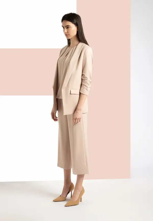 More & More Blazer Mit Schalkragen, Beige, Frühjahrs-Kollektion