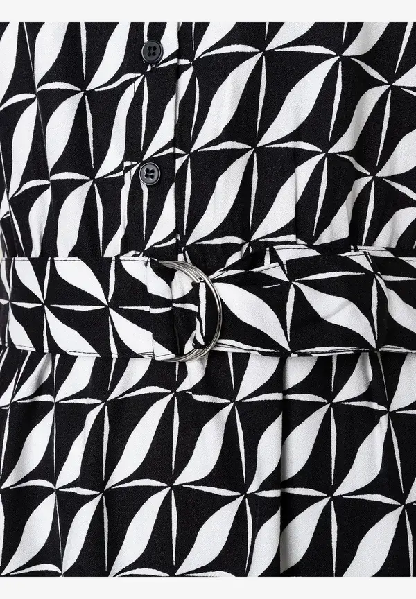 More & More Blusenkleid, Grafischer Print, Sommer-Kollektion