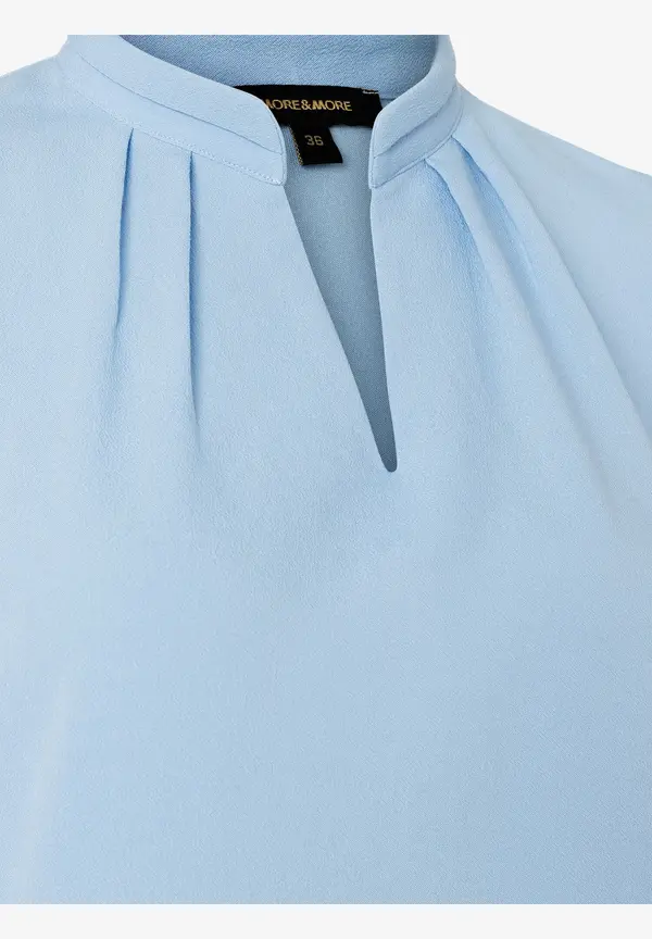 More & More Blusenshirt, 3/4 Arm, Hellblau, Frühjahrs-Kollektion