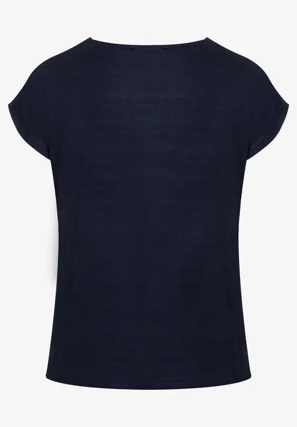 More & More Blusenshirt, Grafischer Print, Marine/rot, Frühjahrs-Kollektion