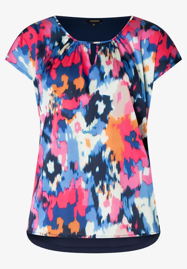 More & More Blusenshirt Mit Abstraktem Print, Frühjahrs-Kollektion