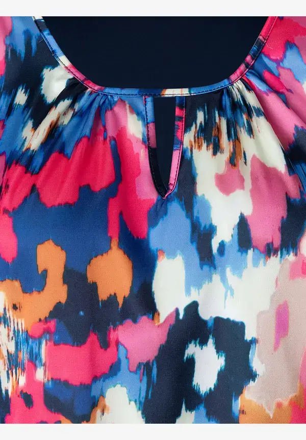 More & More Blusenshirt Mit Abstraktem Print, Frühjahrs-Kollektion