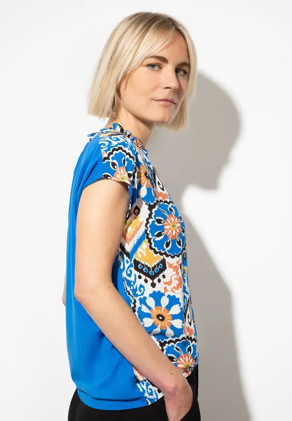 More & More Blusenshirt, Ornament Print, Sommer-Kollektion