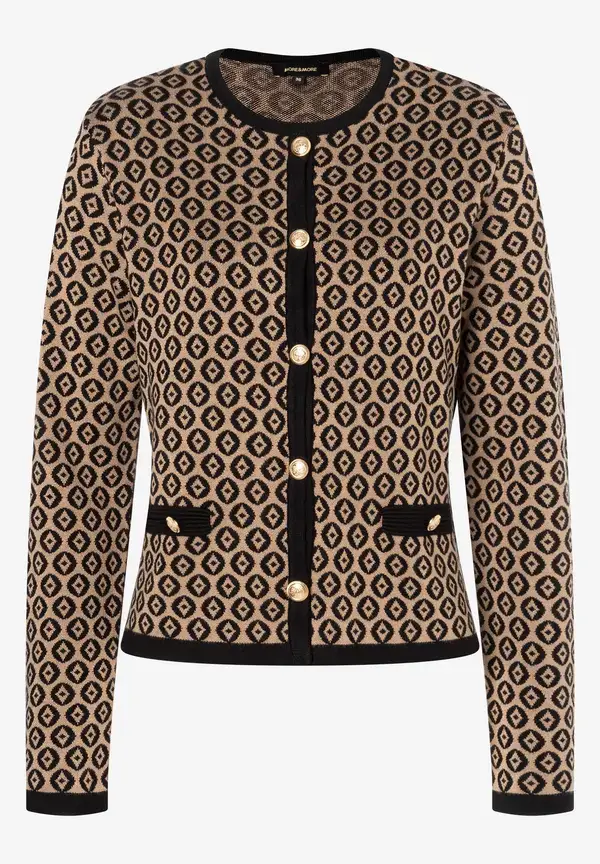 More & More Cardigan Mit Jacquardmuster, Herbst-Kollektion