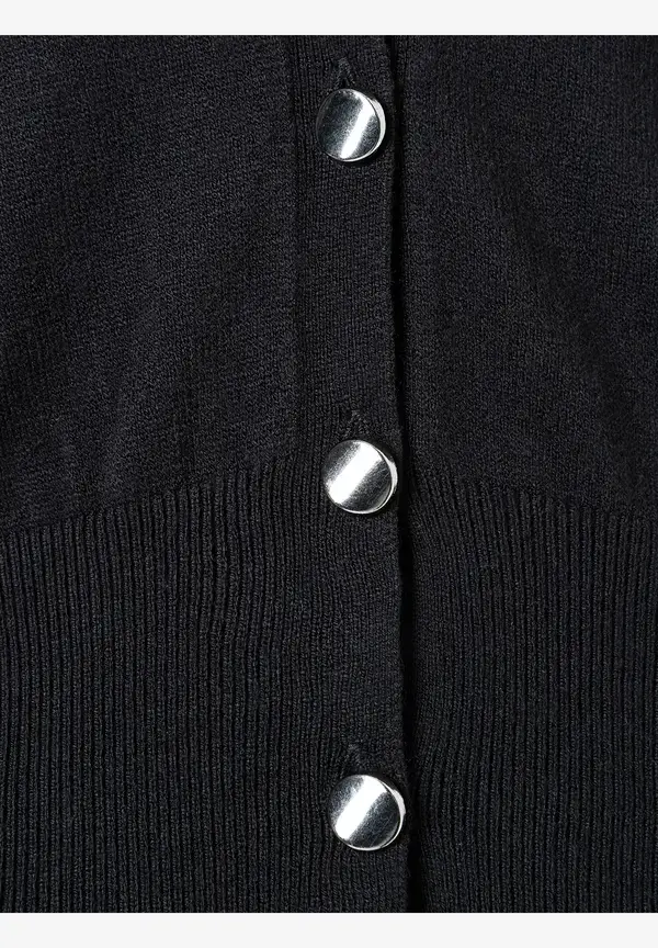 More & More Cardigan Mit Metallknöpfen, Schwarz, Herbst-Kollektion