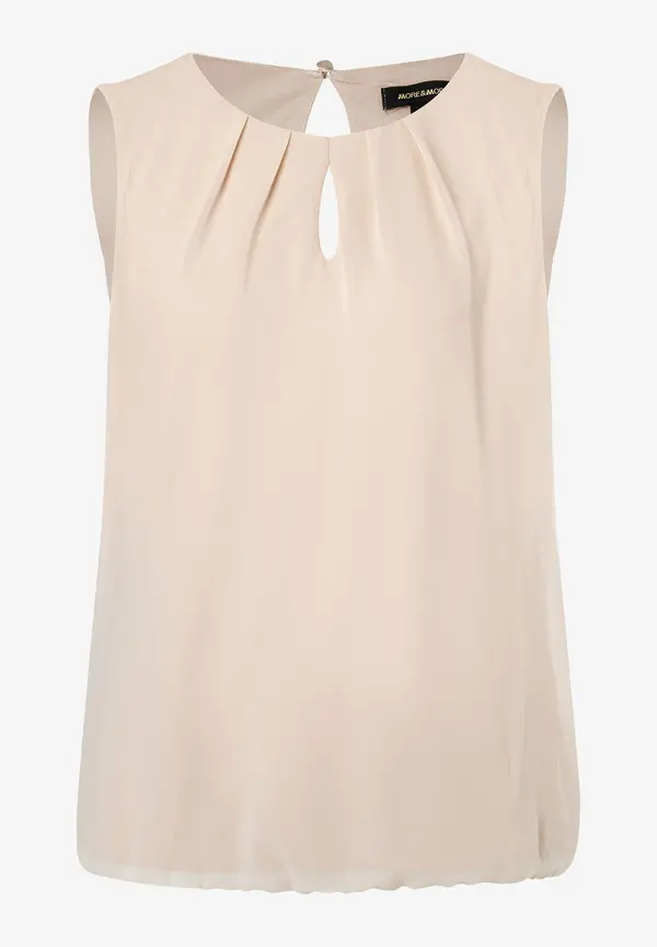 More & More Chiffon Blusentop, Beige, Frühjahrs-Kollektion