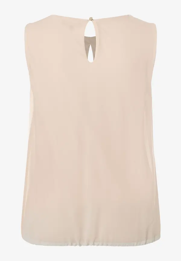 More & More Chiffon Blusentop, Beige, Frühjahrs-Kollektion