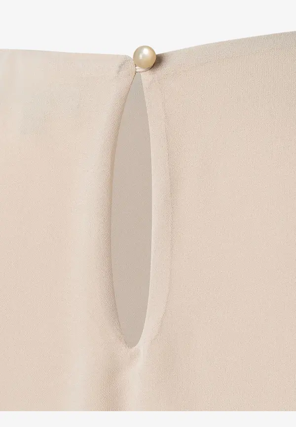 More & More Chiffon Blusentop, Beige, Frühjahrs-Kollektion