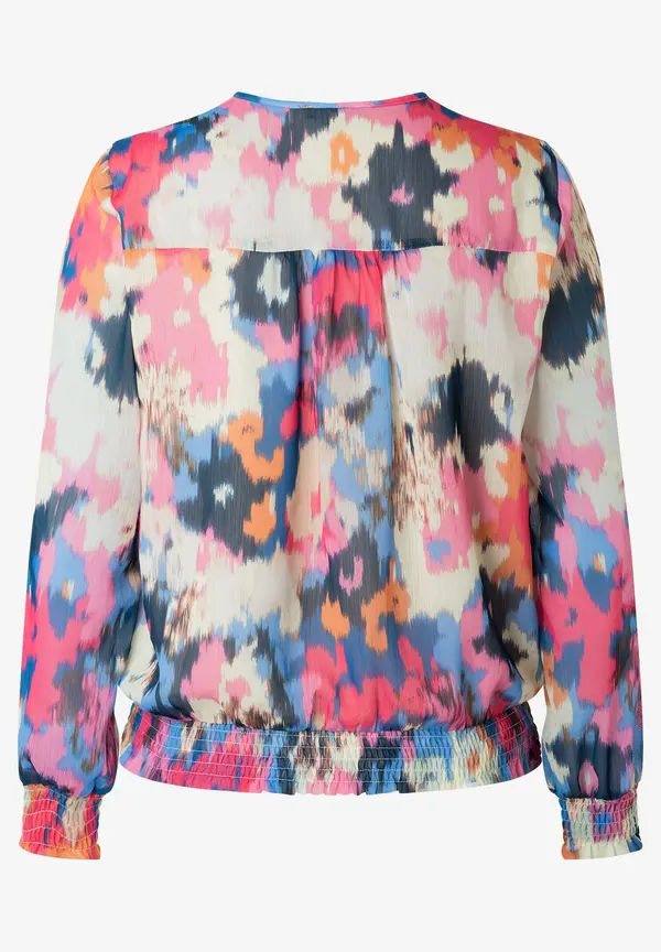 More & More Chiffonbluse Mit Abstraktem Print, Frühjahrs-Kollektion