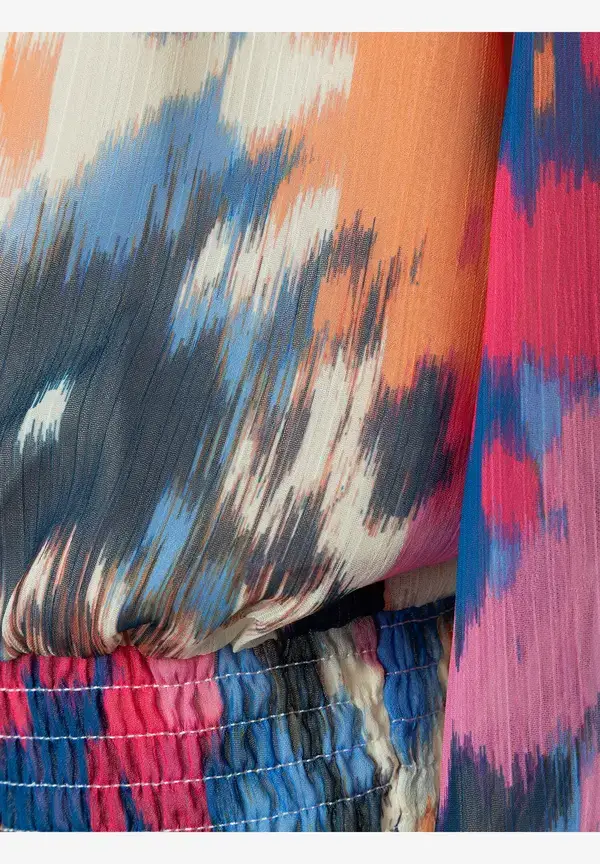 More & More Chiffonbluse Mit Abstraktem Print, Frühjahrs-Kollektion