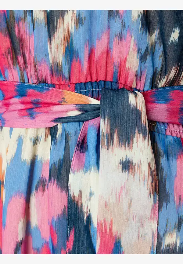 More & More Chiffonkleid Mit Abstraktem Print, Frühjahrs-Kollektion