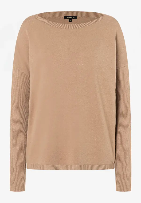 More & More Feinstrick Pullover, Beige Machiato, Herbst-Kollektion