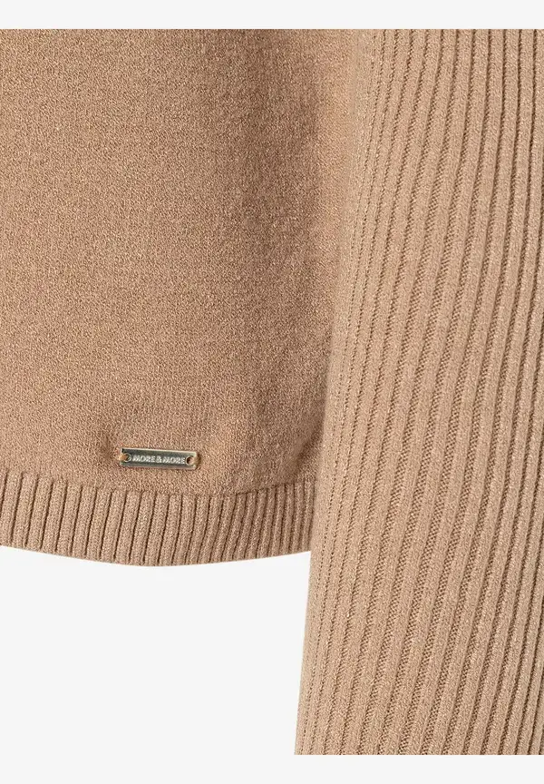 More & More Feinstrick Pullover, Beige Machiato, Herbst-Kollektion
