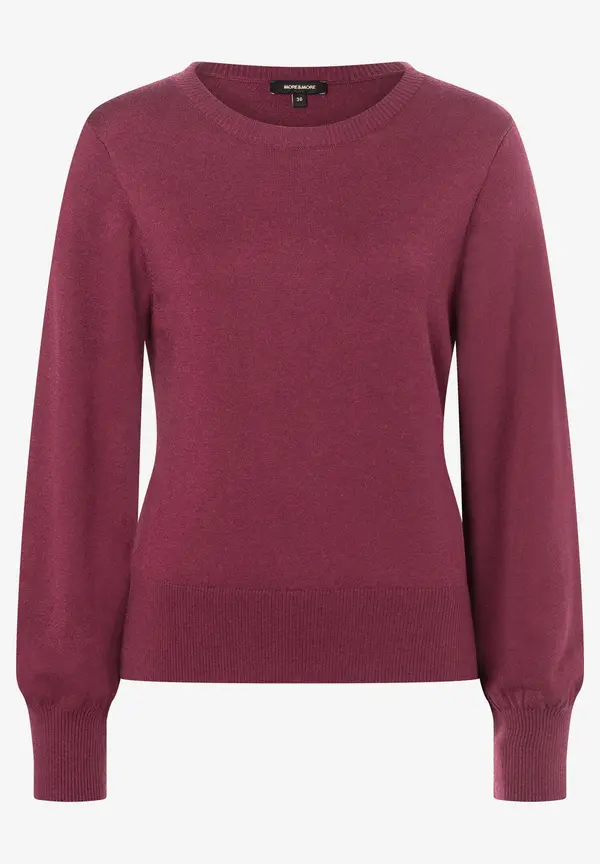 More & More Feinstrickpullover, Bordeaux, Herbst-Kollektion