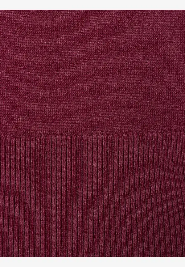 More & More Feinstrickpullover, Bordeaux, Herbst-Kollektion