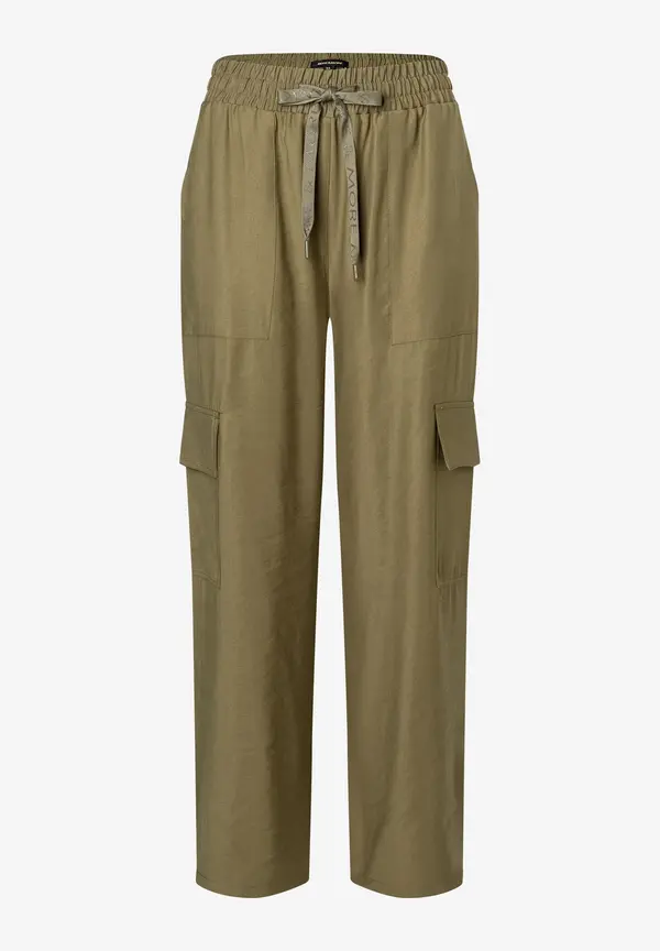 More & More Fließende Cargohose, Soft Reed Green, Sommer-Kollektion