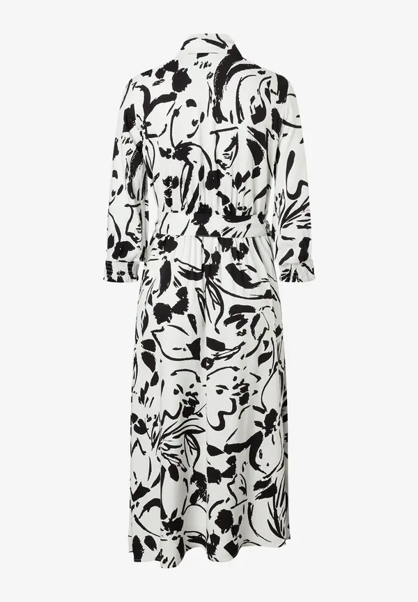 More & More Fließendes Hemdblusenkleid, Ecru/schwarz, Frühjahrs-Kollektion