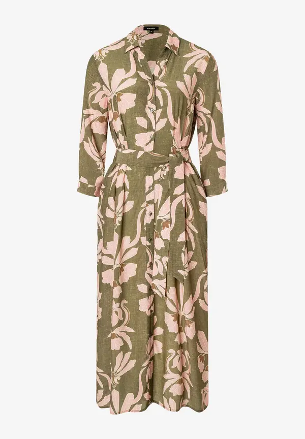 More & More Fließendes Hemdblusenkleid, Ornament Print, Sommer-Kollektion