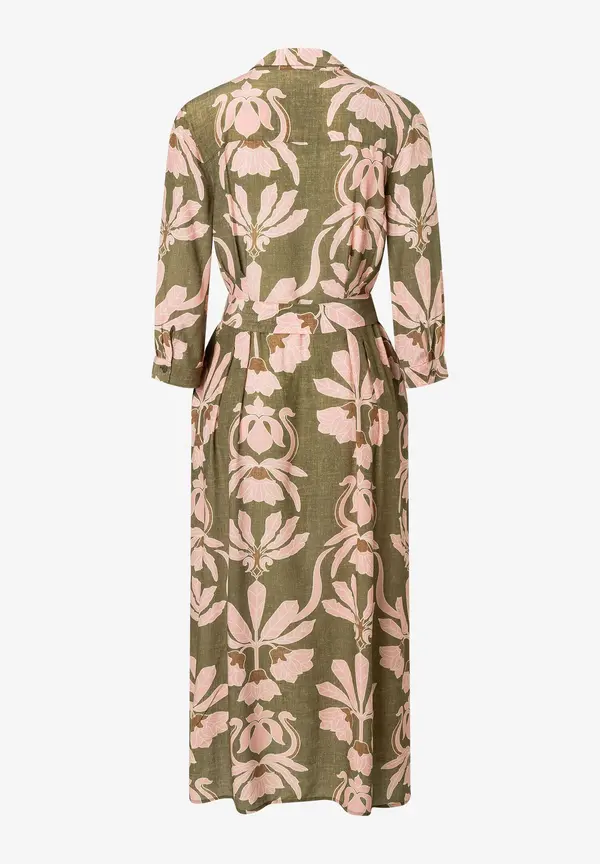 More & More Fließendes Hemdblusenkleid, Ornament Print, Sommer-Kollektion